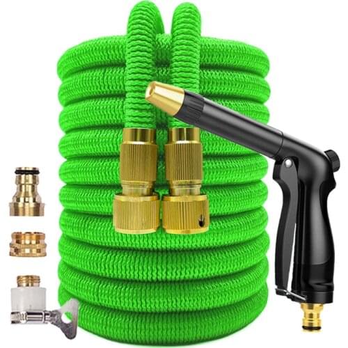 New Water Gun Garden Hose Retractable Magic Hose EU High Pressure Car Wash Hose With Metal Spray Gun Outdoor Garden Watering