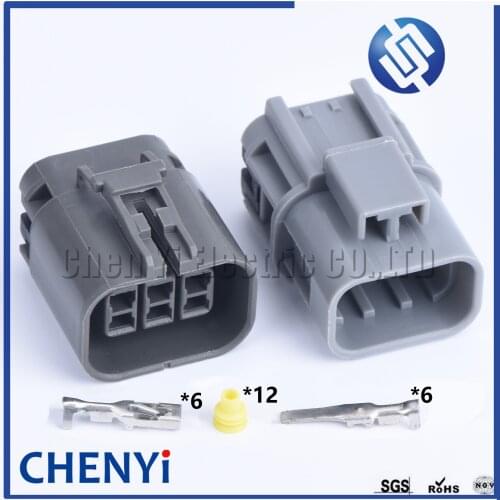 1 set 6 pin waterproof wire plug connectors for automobiles (2.8) female and male,including terminals 7122-1864-40,7223-1864-40