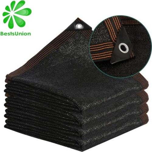 1M Wide Black Sun Shade Net 80% Shading Rate Balcony Roof Insulation Net Succulent Flowers Sunshade Sail Various Size