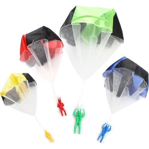 1pcs Kids Hand Throwing Parachute Toy For Childrens Educational Parachute With Figure Soldier Outdoor Fun Sports Play Games