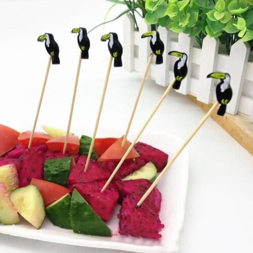 100Pcs Fruit Fork Sticks Buffet Cupcake Toppers Cocktail Forks Wedding Festival Decorations Birthday Party Supplies Toothpicks