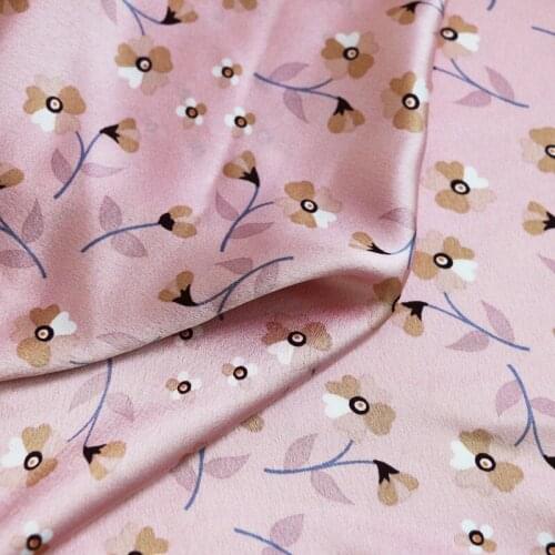 100cm*150cm Elegant Floral Charmeuse Fabric Crepe Silky Satin Material Soft