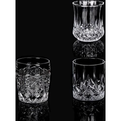 2 Pcs/lot luxury fashion home lead-free whiskey glass high quality party club wine glass cup for whiskey 200829-12