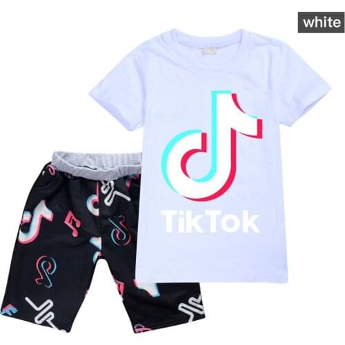2021 Fashion Clothing Set for Boys Girls Cute Summer Casual Clothes Set Letter T-Shirts Top + Shorts Teenagers Tracksuits 2-16Y