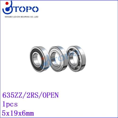 5*19*6mm Deep Groove Ball Bearings635 ZZ/2RS/OPEN