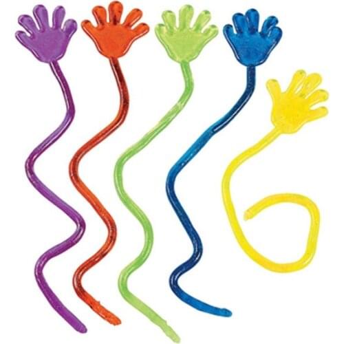 5pcs Hot sale Jokes Gag Lover Gifts Toys novelty Glitter Sticky Hands Gags Funny Adult Gadget Practical For Children Baby Kids