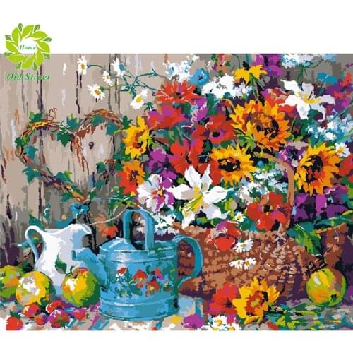 Diamond Painting Flowers Full Square Round Diamond Embroidery Diamond Mosaic Pebble round diamond