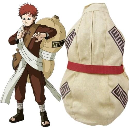 Anime Hokage Ninja Kazekage Gaara Akatsuki Cosplay Gourd Student School Waist Messenger Bags Single Shoulder Bag Prop