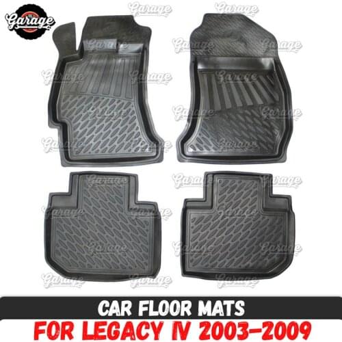 Car floor mats case for Subaru Legacy IV 2003-2009 rubber 1 set / 4 pcs or 2 pcs accessories protect of carpet decoration