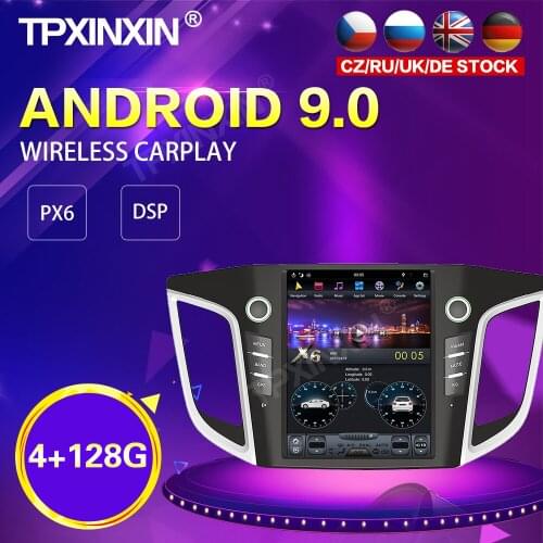 PX6 Android 9.0 4+128G Tesla Style Car Radio For Hyundai IX25 2014-2018 GPS Navigation Auto Stereo Recoder Head Unit DSP Carplay