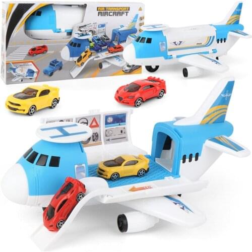 Large Size Music Story Simulation Track Inertia Childrens Toy Aircraft Storage Passenger Plane model set gift