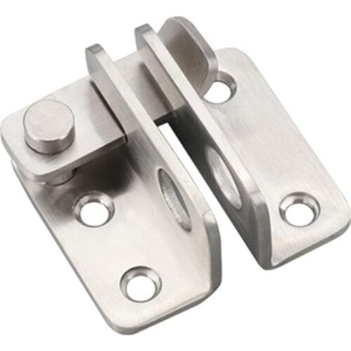 Anti-locking Door Buckle Simple Bolt Turn On Left / Right 304 Stainless Steel Thicken Locker Padlock Hasp