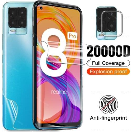 Realmi 8 pro hydrogel film for oppo realme 8 pro 8pro anti-scratch front back screen protectors camera film glass realme8 pro