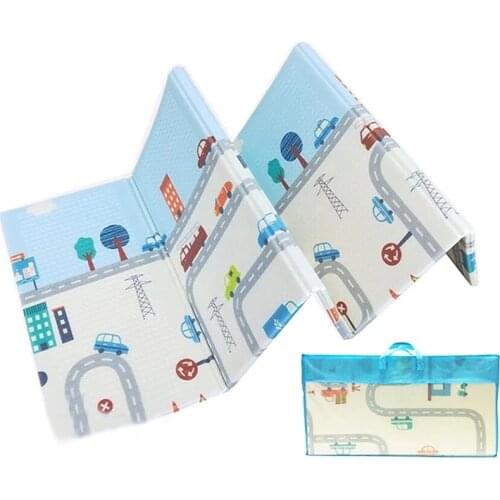 XPE Fold Childrens Play Mat Crawling Toy 1cm Thick Childrens Rug Gymnastics Stadium Play Mat Living Room Family Childrens Rug