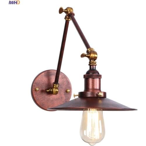 IWHD American Country Retro Wall Lights For Home Lighting Mirror Stair Loft Decor Industrial Vintage Wall Light Wandlamp LED