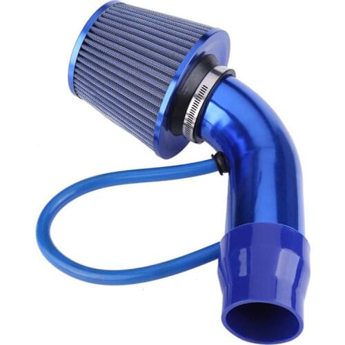 Car Styling Air Intake Kit Blue Pipe Diameter 3" +Cold Air Intake Filter+ Clamp+ Accessories Bell Air Filter Cooling Admission