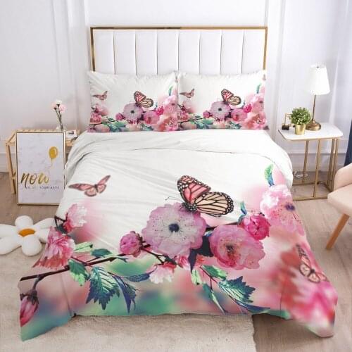 3D Flower Design Bedding Set Duvet Cover Set Quilt Covers Sets Comforter Case King Queen Full Twin Size Bedclothes