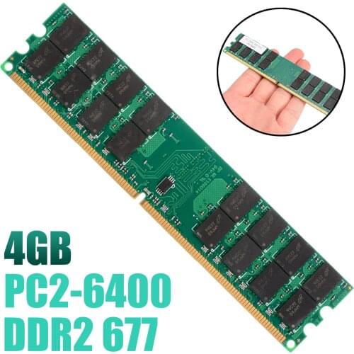 PC Memory Module 240 Pins Computer Desktop Memory RAM DIMM DDR2 4GB Compatible to PC2 6400/5300/4200 800/667/533MHZ