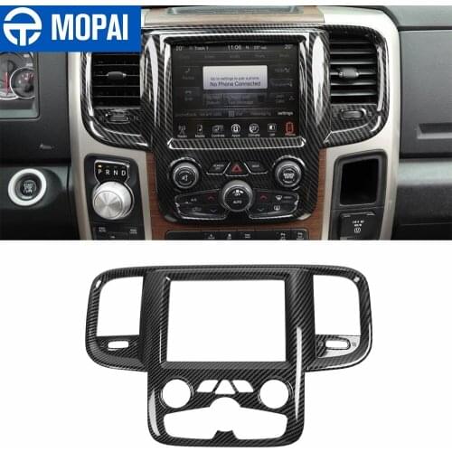 MOPAI for Dodge RAM 2011-2017 Center Console Navigation GPS Panel Decoration Cover Trim Sticker ABS Car Interior Accessories