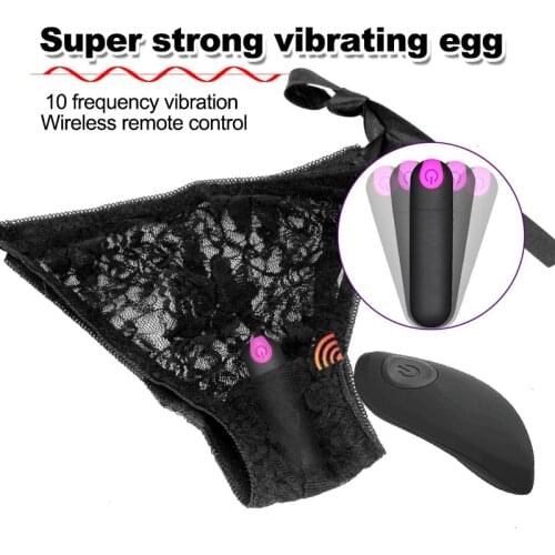 Powerful Strong Vibrating Bullet Egg Out Wear Lace Panties Underwear Wireless Vibrator Sex Toys For Women Clitoral Stimulator