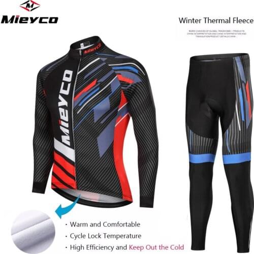 Men Winter Thermal Fleece Cycling Jersey Maillot Ropa Ciclismo MTB Bike Clothes Wear Keep Warm Bicycle Clothing Cycling Set