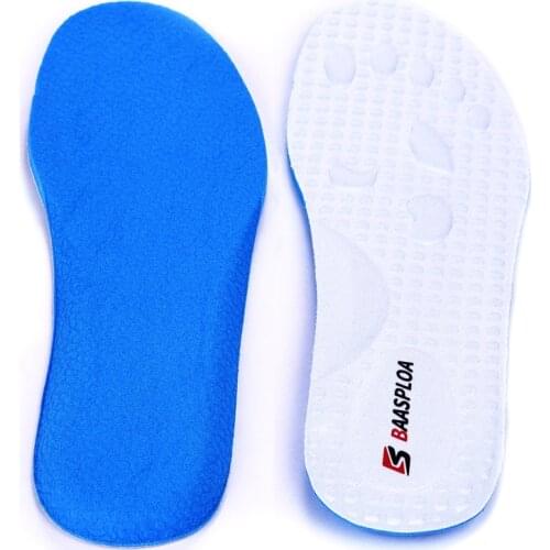 Baasploa Men Women Insoles Deodorant Non-Slip Soft Shock Absorption Sport Shoes Pad Breathable Vigorously Cotton Sport Insoles