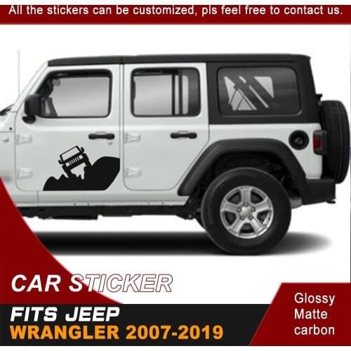 Car Decals 2 Pieces Car Body Off-Road Splashing Sign Funny Stickers Graphic Vinyl Decorative Car Sticker Fit For Jeep Wrangler