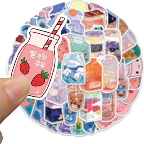 10/50pcs Drink bottle stickers PVC do not repeat pegatinas car motorcycle pull bar box cartoon graffiti stickers waterproof