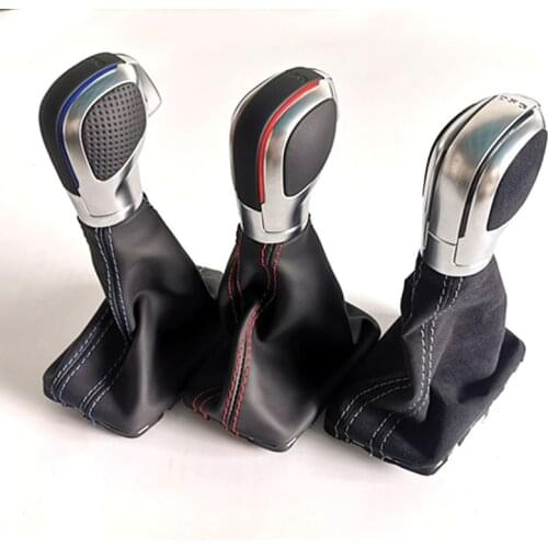 DSG Real Leather & BLACK Suede Gear Shift knob For GOLF 7 Car Accessories