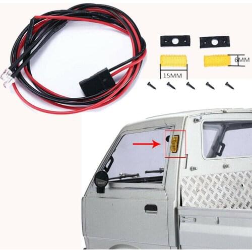 LED Light Taillight Side Lamp Turn Signal Set for WPL D12 1/10 RC Truck Car