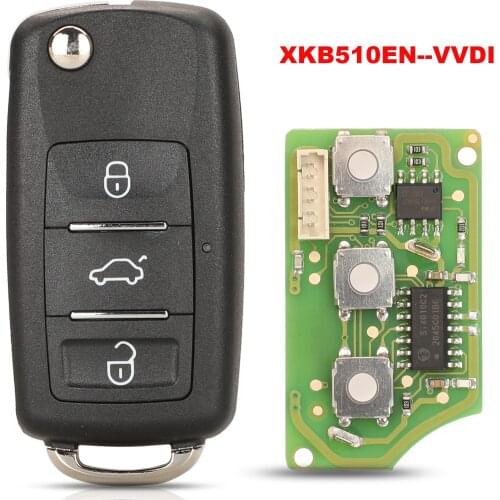 Xhorse jingyuqin XKB510EN Universal Remote Key For Vw B5 Type 3 Buttons English Version
