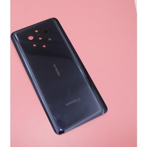 Back Glass Rear Cover For Nokia 9 PureView Battery Door Housing Repair Replacement Parts For Nokia 9 N9 With Logo & Adhesive