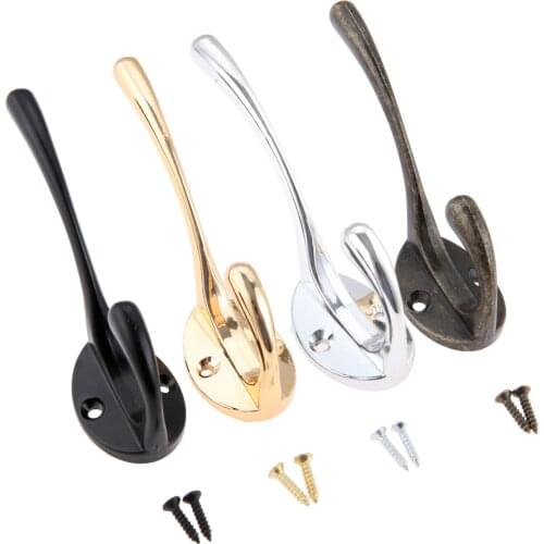 1 Pc 102*47mm Vintage Home Hat Clothes Bathroom Towel Wall Door Hangers Hook Modern Coat Hooks with Screws Furniture Hardware