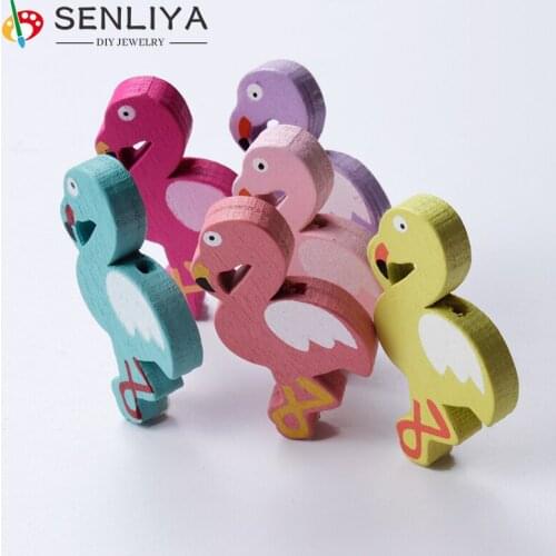 10/20/50Pcs Cartoon Animals Beads Stringing Threading Beads Game Education Toy For Baby Children Handmade Wooden Toys Accesory