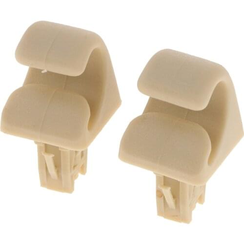 2 Pieces Beige Auto Car Interior Sun Visor Hook Clip Bracket For Toyota BYD