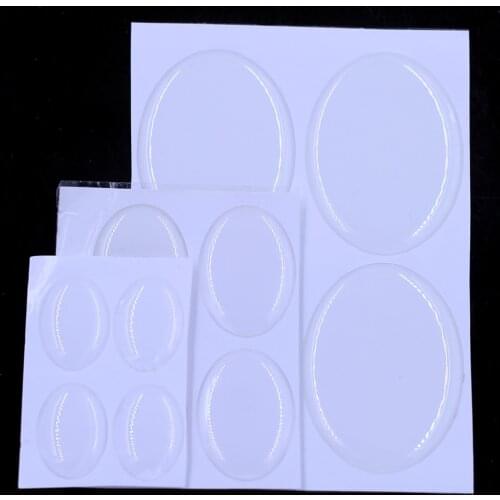 20Pcs Oval 3D Epoxy Resin Domes Cabochons Stickers High Transparency For Pendants Jewelry DIY Findings 18x13mm 25x18mm 40x30mm