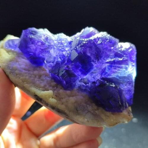 251gNatural purple Fluorite Crystal ore home decoration ring vein healing geology teaching CRYSTAL QUARTZ GEM