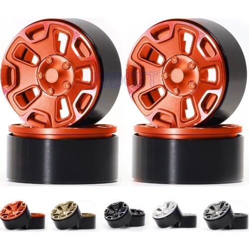 4pcs 1.9" Aluminum Beadlock Wheel Rims Hub For 1/10 RC Crawler Car Traxxas TRX4 Jeep Wrangler Axial SCX10 90046