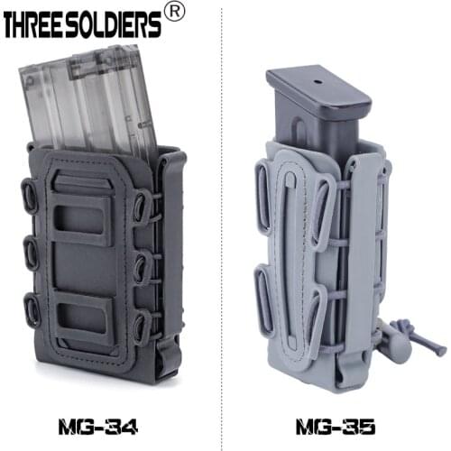 5.56&7.62 Magazine Pouches Military Fastmag Belt Clip plastic molle pouch bag 9mm softshell G-code Pistol Mag Carrier tall