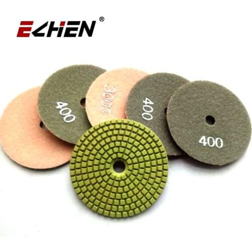 Grit #400 Dia 100mm 4 Inch Diamond Flexible Polishing Pads Wet Polishing Granite Marble Stone Floor Concrete Grinding Discs