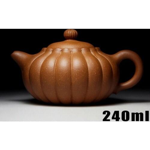 Authentic Teapot Yixing Teapots 240ml Ceramic Purple Clay Tea Pot Chinese Handmade Kung Fu Set Porcelain Kettle with 3 cups