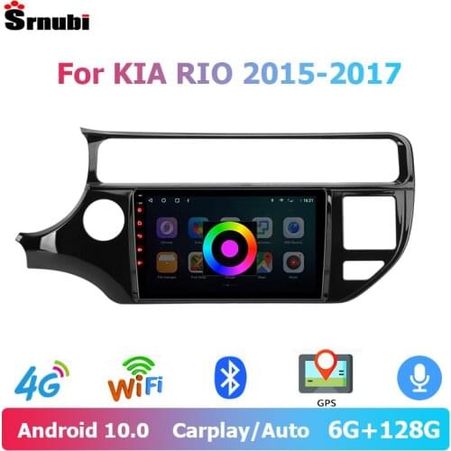 Srnubi Android 10 Carplay Auto WIFI Car Radio Multimedia Player for Kia RIO K3 2015 2016 2017 2 Din GPS Navigation Autoradio DVD