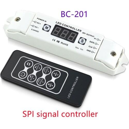 BC-201 LED pixel light controller WS2812B WS2811 WS2801 LPD6803 LPD8806 RGB/RGBW Led pixel strip Controller With RF Remote