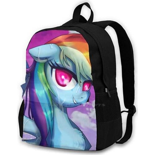 Wet Rainbow Dash Large Capacity School Backpack Laptop Travel Bags Wet Mane Rainbow Dash Bedroom Eyes Heart Eyes Mlp Friendship