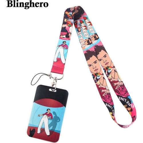 CB239 Singer Art Office Name ID Badge Case Clear Bank Credit Card Badge Holder Cartoon Lanyards New Fashion Keychain