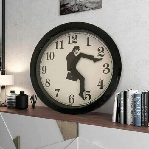 Ministry Of Silly Walks Clock Creative Wall Clock Comedian Home Decor Novelty Wall Watch Funny Walking Silent Mute Clock Decor