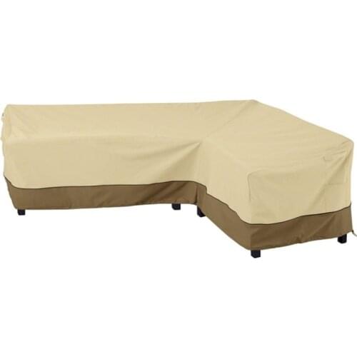 Patio Courtyard Furniture Couch Cover L Shaped Long Sofa Bench Sunproof Sunshade Protector