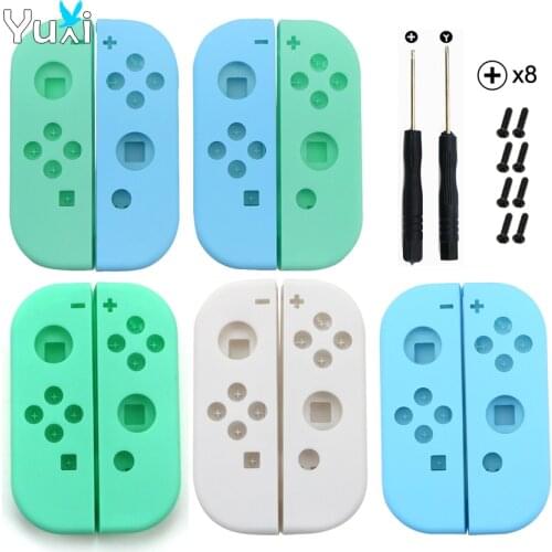YuXi For Nintend Switch NS NX JoyCon Joy Con Controller Housing Shell Case Replacement Plastic Green Blue White Cover