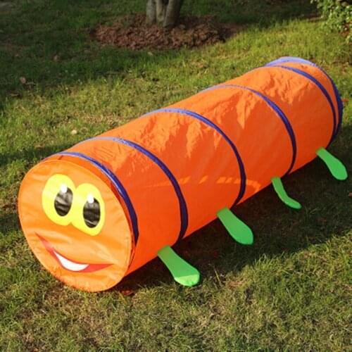 Children fun caterpillar channel tunnel tent kids outdoor game crawling tunnel tunnel