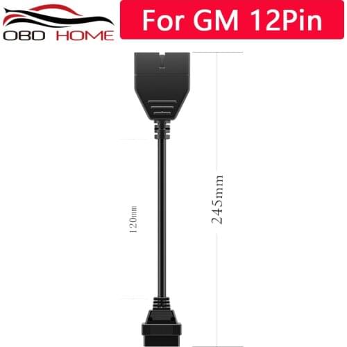 For GM12 To 16 Pin OBDII OBD 2 Auto Diagnostic Connector Adapter Cable For GM 12Pin Cable Vehicles Auto Scanner Adapter